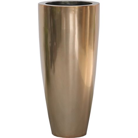 Pot de Fleurs Kentucky Copper en Fiberstone pour Arbres et Arbustes, Design Cuivré - PANGIVO (1/2)