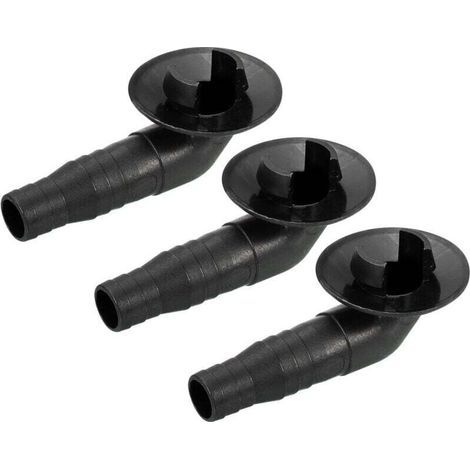 Ablaufschlauchverbinder für Klimaanlagen, 19 mm Winkelstück, Ersatzteil, Zubehör für Mini-Split-Fensterklimaanlagen, Schwarz, 3er-Pack (1/4)
