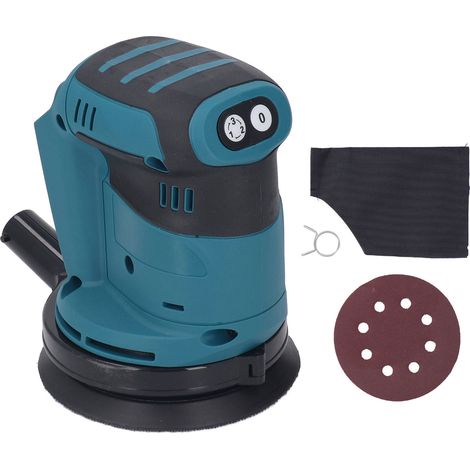 Ponceuse orbitale aléatoire sans fil 5 pouces, machine de ponçage électrique à vitesse variable 190W, polisseuse à main ajustable
