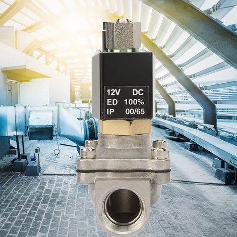 2S-200-20 G3/4" Normalerweise offenes elektrisches Magnetventil aus Edelstahl für Wasser und Luft (DC12V) (1/5)