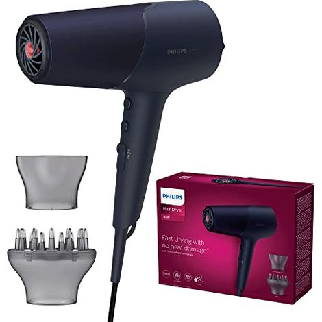 Philips Asciugacapelli BHD510/00 2300 W 3 impostazioni di temperatura Funzione ionica Diffusore Blu/Metallo (1/4)