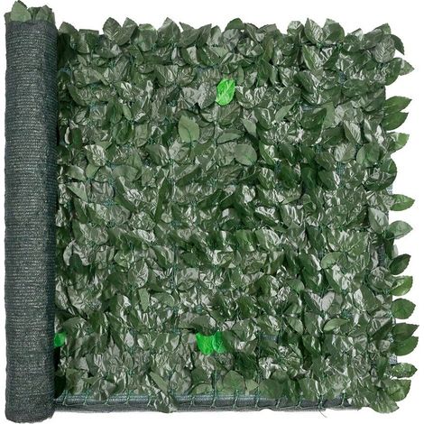 Siepe Artificiale Sintetica Finta Recinzione Casa Foglie Rete Telo Privacy Ombreggiante - 150x300 cm (1/5)