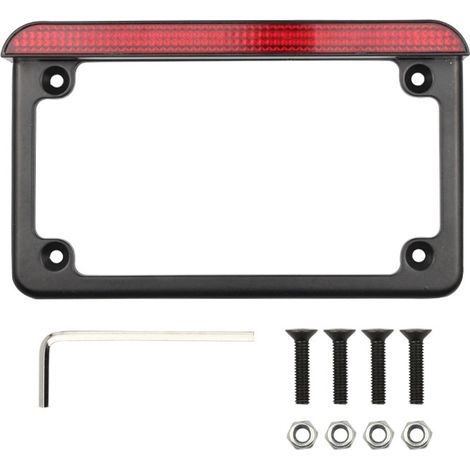 Motorcycle accessories: LED retro side taillight, license plate bracket, license plate frame integrated into the brake light (1/3)