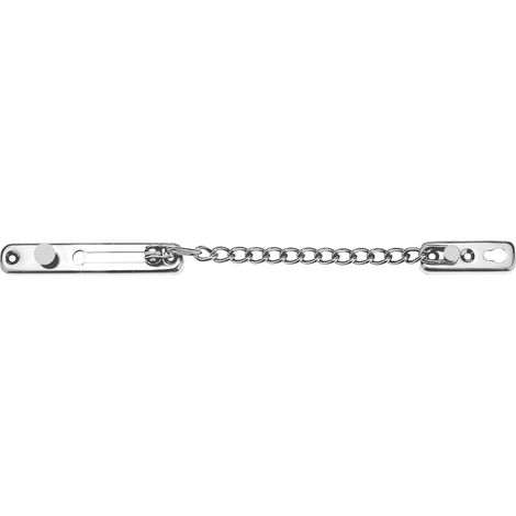 Chaîne de sécurité anti-intrusion en acier inoxydable durable pour porte intérieure - Modèle 3 (304 Argent) avec kit de fixation (1/5)