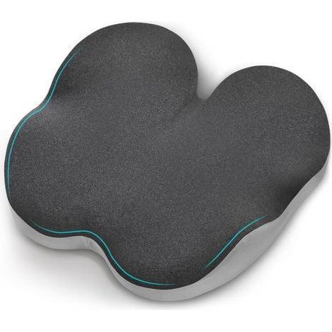 Coussin Coccyx, Coussin Chaise Bureau, Coussin Ergonomique Assise pour Voiture Gaming, Coussin de Siège pour Soulager la Pression et Les Douleurs des Hanches et de la Sciatique - Gris (1/4)
