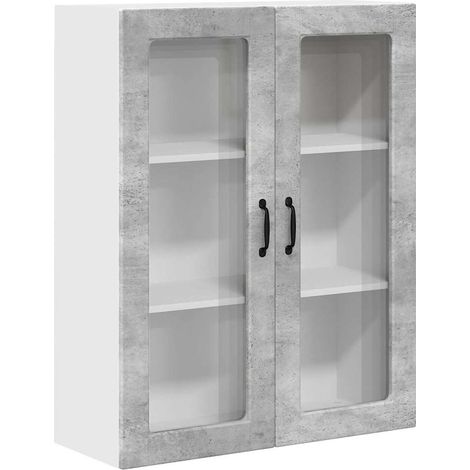 Meuble mural de cuisine,Armoire de cuisine avec porte Gris béton 80 x 31 x 100 cm CFW40395 (1/5)