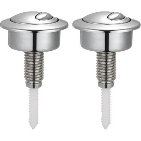 Lot de 2 boutons poussoirs à double chasse d'eau pour réservoir de toilettes Siamp pour Optima 49 Bouton poussoir à double chasse d'eau pour Twyford Vitra (1/5)