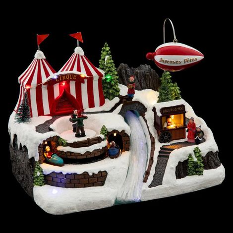 Village de Noël chapiteau et dirigeable lumineux (1/2)