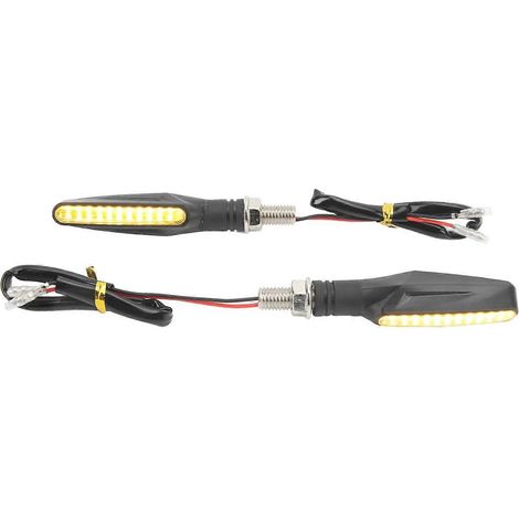 Paire de clignotants LED 12 V pour motos, adaptés aux motos sportives, de route, tout-terrain et choppers B