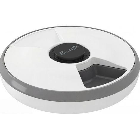 Comedero automático inalámbrico para gatos con temporizador, 6 comidas, LED, gris (1/5)