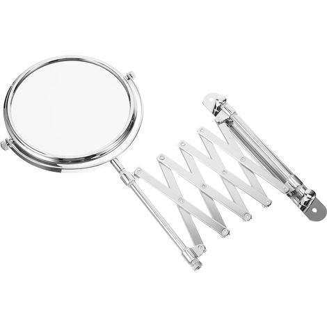 Miroir de Maquillage Mural Extensible 15 Cm Double Face Grossissant X3 Pivotant à 360° pour Salle de Bain, Miroir Suspendu Pliable pour Petits Espaces, Finition Lisse Moderne (1/5)