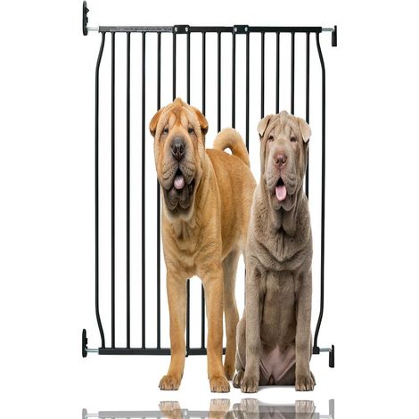 Bettacare Extra Tall Eco Screw Fit Pet Gate, Black, 90cm - 100cm, Extra Tall Gate 100cm in Height, Screw Fitted Dog Gate