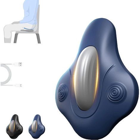 diseño silencioso(1), dirigido al músculo PC, dispositivo de ejercicios del suelo pélvico, masaje de posicionamiento de tres puntos, entrenador del suelo pélvico para hombres y (1/5)
