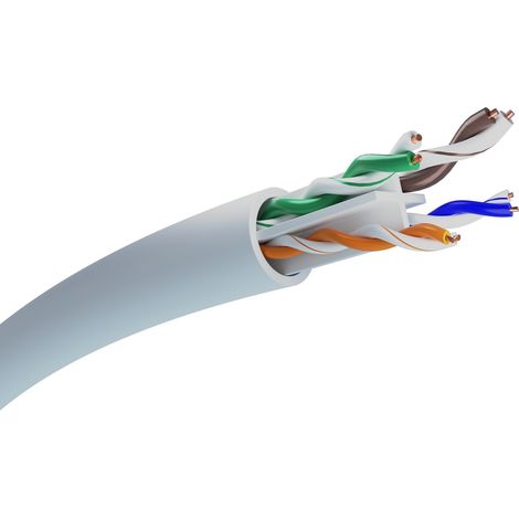 EXTRALINK Cable Ethernet 25M CAT6 para interior, Cable Red U/UTP LAN AWG24 – 100% cobre puro, compatible con PoE, hasta 1 Gbps, PVC flexible, fácil de instalar para redes domésticas y profesionales