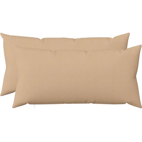 Lot de 2 housses de coussin HEERLEN - 40 × 70 cm - crème - 100 % polyester (1/5)