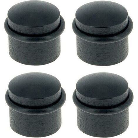 ANDIAMOS Lot de 4 butées de porte de sol LINEA BERTOMANI Bu310x4/101e bois noir Diam.3.5 x H.3.5 cm (1/4)