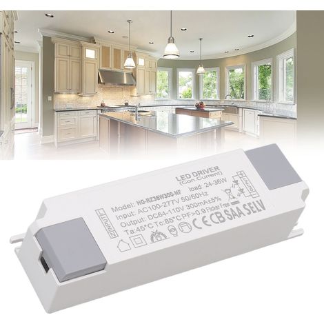 Transformateur d'alimentation pour éclairage LED 24-36 W, 300 mA, entrée CA 100-277 V, sortie CC 64-110 V (1/5)