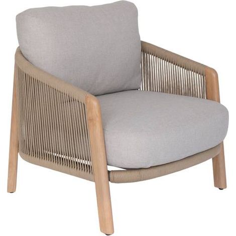 Fauteuil de salon de jardin Nelora beige - Hespéride