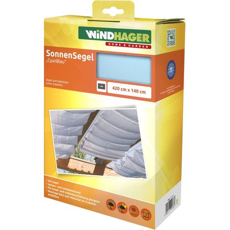 Voile d'ombrage de Protection Solaire Coulissante sur Câbles, Voile Pare-Soleil pour la Technique de Tension de Corde, Idéale pour Pergola Ou Véranda, 4, 2 x 1, 4 m, Bleu foncé, 10883 (1/5)