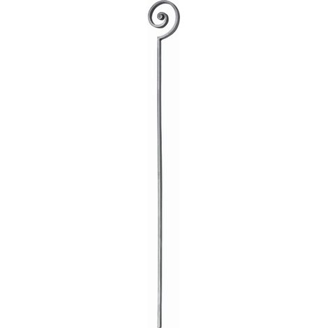 Panneau de finition voluptueux - Hauteur 1000mm Largeur 105mm section plat 14x8mm - Acier - À souder - DECO FER FORGE (1/3)
