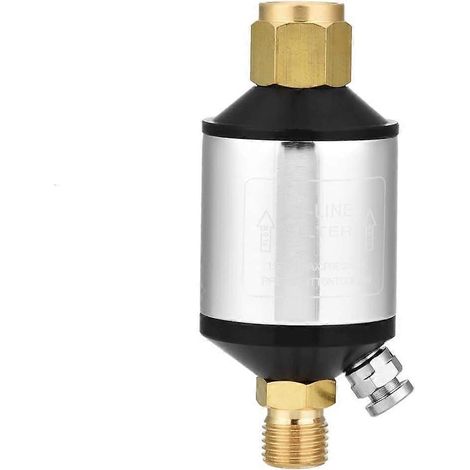 Filtre séparateur d'eau pour compresseur d'air avec entrée et sortie NPT 20241/4", sécheur d'air avec vanne de purge (1/5)