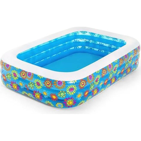 Bestway piscina hinchable 3 camaras floral 305x183x56 cm
