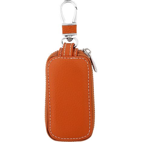 Étui en cuir PU universel pour télécommande de voiture, housse de protection pour clé intelligente (Marron) (1/4)