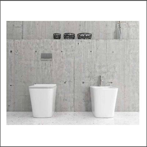Bidet LT Installazione Filomuro - Ceramica - Colore Bianco (1/4)
