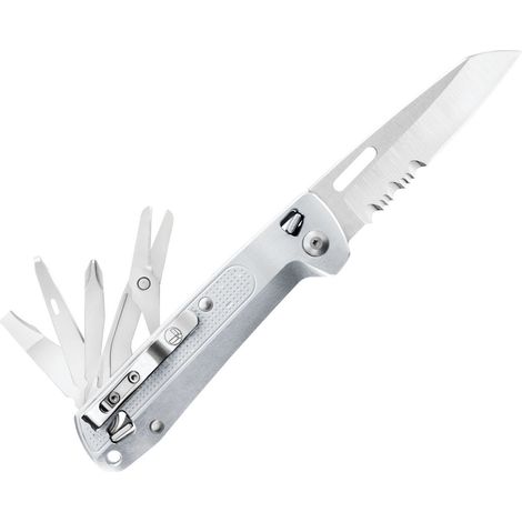 Leatherman FREE® K4X – Herramienta multiusos con navaja 420HC, tijeras con resorte y apertura magnética (1/2)