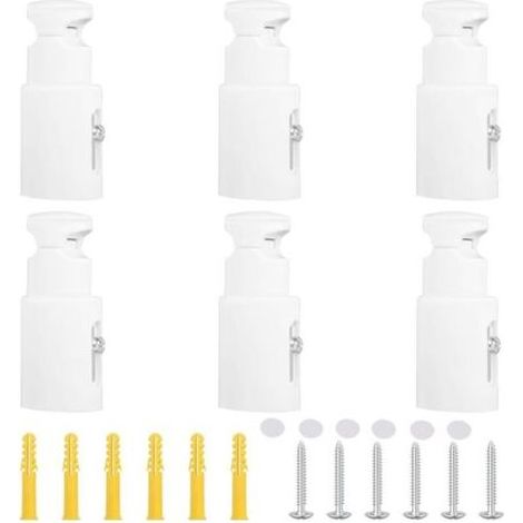 Houhence – Support radiateur en ABS résistant à la chaleur – Distance réglable 6,5 à 8,2 cm – Compatible radiateurs droits et courbes – Lot de 6 pièces (1/5)