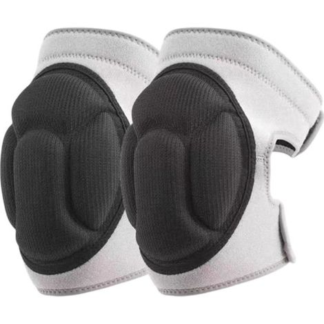 Rodilleras deportivas de esponja gris talla M para ciclismo, par de 43 x 20,5 cm. (1/4)