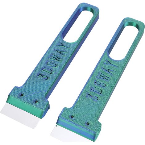 Lot de 2 racleurs pour plateau d'impression compatibles avec l'imprimante 3D Bambu Lab. Lames en acier SK5 avec vis.