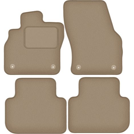 Tapis de sol en velours beige pour Audi Q3 Sportback (2019-) (1/5)