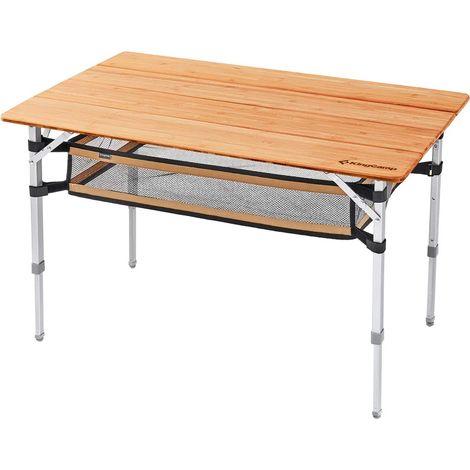 Mesa de camping King Camp de bambú, 100 x 65 cm (1/5)