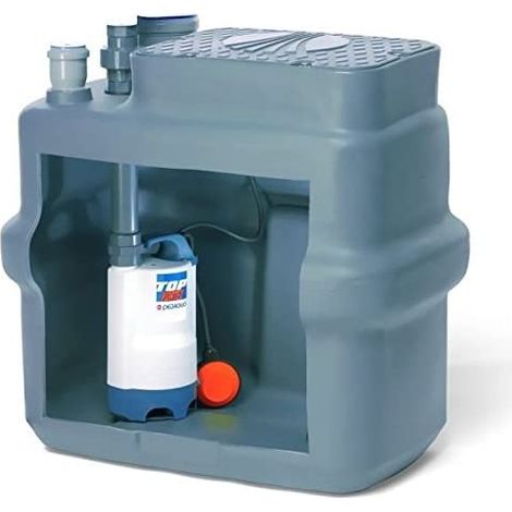 Estación de Bombeo Pedrollo Aguas Residuales SAR 100-TOP 3-VORTEX Depósito de 100 litros Silenciosa y sin olores 0,75Hp Monofásica alcantarillado (1/2)