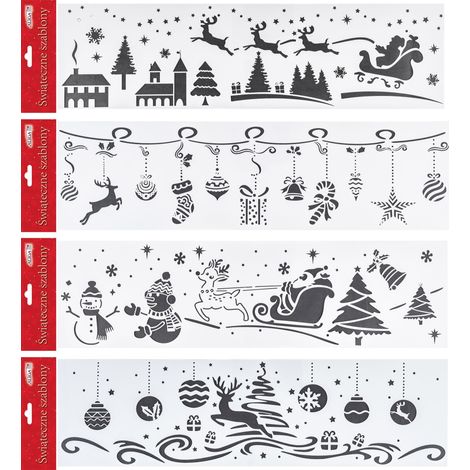 Weihnachtsschablonen aus Kunststoff Größe 14 x 50cm SZ-04