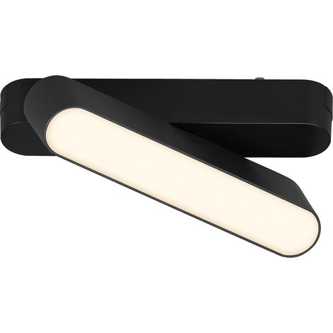 Système de rail Luxtrail LED Tracklight, Blanc chaud, Pivotant, Accessoires, LED Spot, Spot de plafond, Lampes, Plafonnier, 130mm, Noir (1/3)