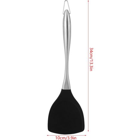 Spatule de cuisine avec manche en acier inoxydable et silicone, ustensile de cuisine pour poêles et pâtisseries (1/5)