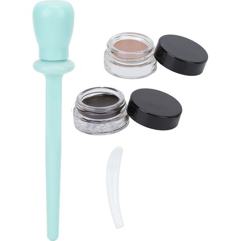 Lot 4 applicateurs eye-liner en silicone cyan, outil professionnel waterproof pour maquillage des yeux, étanche et réutilisable. (1/5)