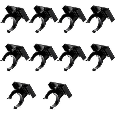 royaluxe-Lot de 10 clips de plinthe pour cuisine – polypropylène noir, diamètre 27 mm, pour pieds de meuble 2,6–2,8 cm, canapé lit table armoire (1/5)