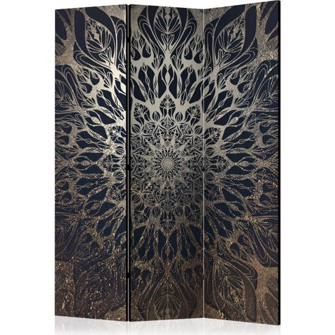 Paravent 3 Volets "Spider Web Brown" 135x172cm (1/2)