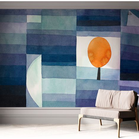 Papier peint adhésif décoratif avec colle pour salon chambre à coucher et bureau Design moderne et facile à poser Arbre abstrait 312x219 cm (1/5)