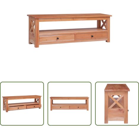 Meuble tv vintage - Meuble TV 120x30x40 cm Bois d'acajou massif (1/5)