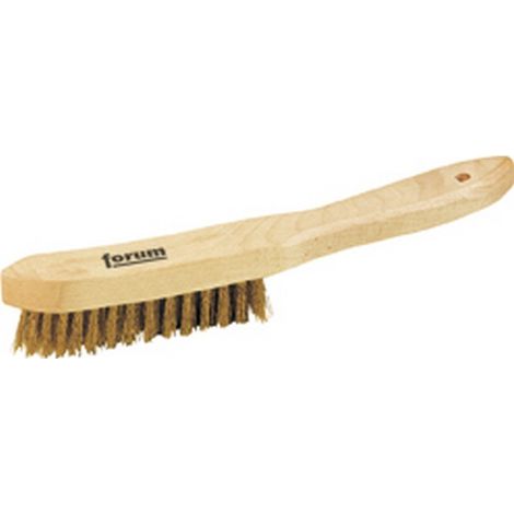 Brosse métallique à main, fil en laiton, Nombre de rangées : 2