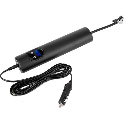 Gonfleur d'air portable 12V, 150 PSI, compresseur numérique pour pneus voiture, vélo, moto, noir (1/5)