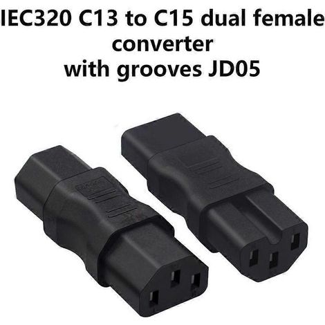 Adaptateur secteur Blossom femelle-femelle, convertisseur C13 vers C15 pour appareils électroniques (1/4)