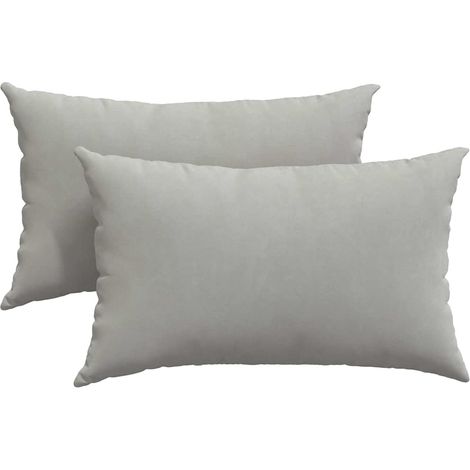 Maison Exclusive - Coussins de canapé 2 pcs Gris clair 50 x 30 cm tissu