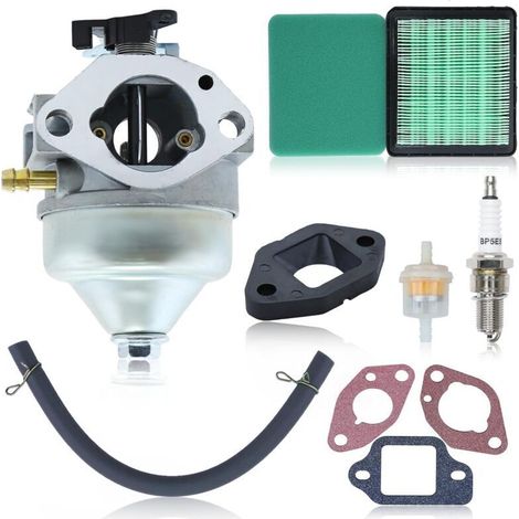 Carburetor Kit for Honda GCV190 Engine and Lawnmower HRB217 HRX217, Carburettor + Air Filter + Gaskets + Spark Plug + Fuel Filter Accessory Kit 9 in 1 (1/5)