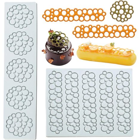 2 Pièces Gâteau Sucre Décoration Outils,Tapis Feuilles Fondant,Tapis Silicone pour de Gâteaux,Cuisine,Fête  ,Savon,Pâtisserie,Bonbons A20 - (1/5)