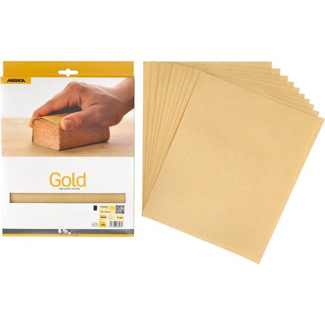 feuille abrasive - Gold 230 x 280 mm grain P180 10 pièces (1/5)